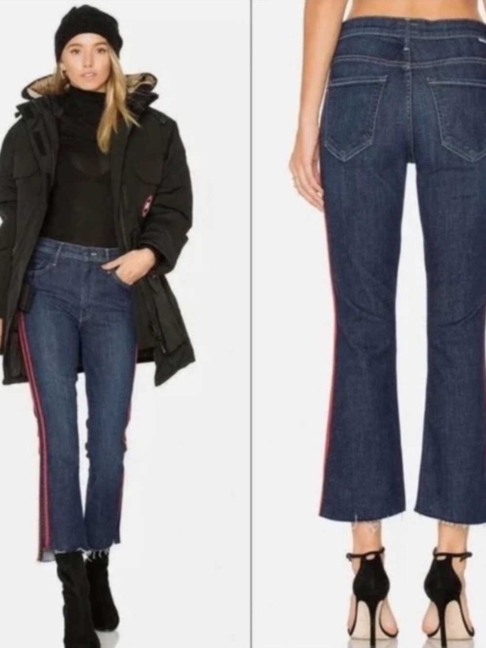 MOTHER Insider Crop Step Fray Speed Racer High Waisted Size 24